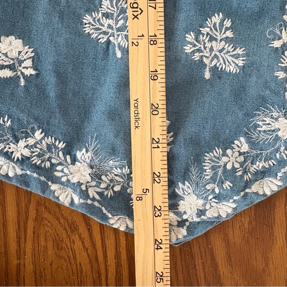 Vintage Agapo Denim Vest Embroidered Women’s Large Button Up Cottagecore 90s - Picture 7 of 10